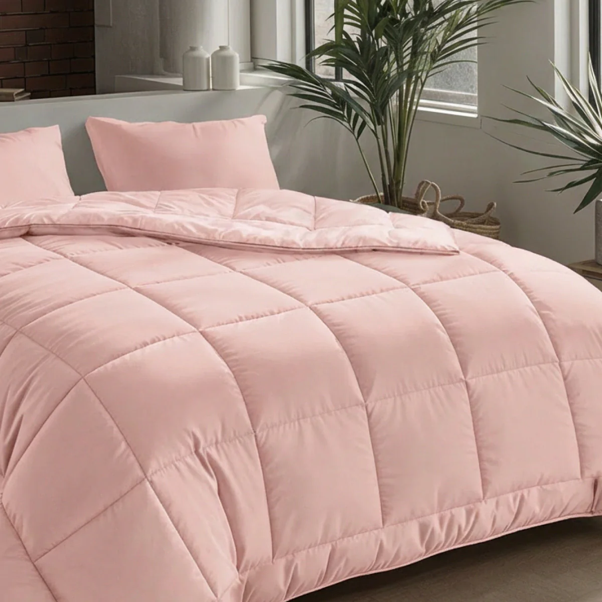Zelesta Pure Unie Taies d'Oreiller Coton - Set de 2 - Rose Tendre - Image 2