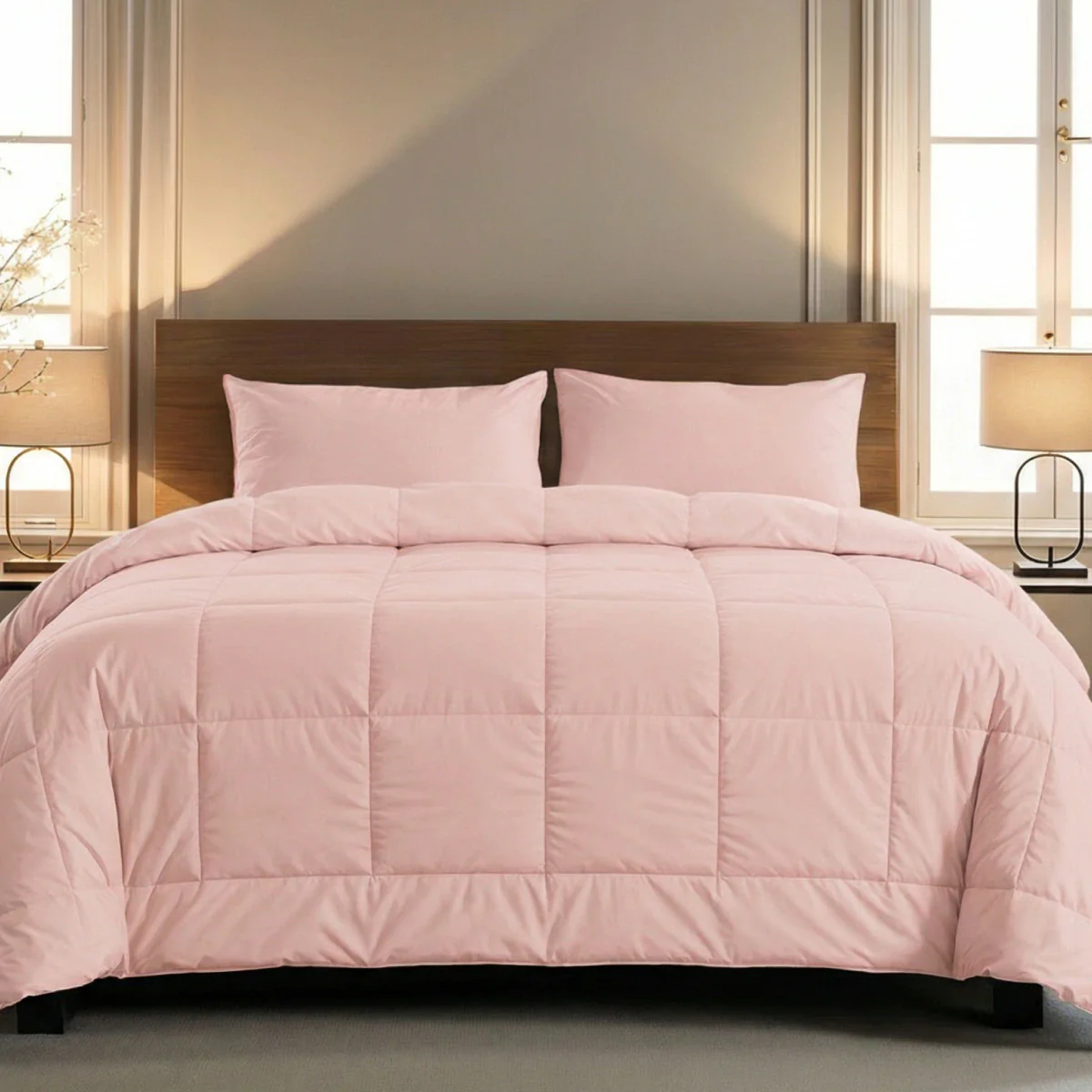 Zelesta Pure Unie Taies d'Oreiller Coton - Set de 2 - Rose Tendre - Image 3