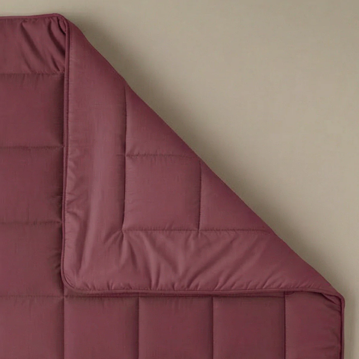 Zelesta Pure Unie Couette Été Coton - Rouge Bordeaux - Image 5
