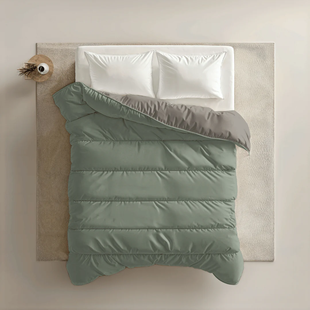 Zelesta Royalbed Light - Gris Tendre & Vert Pastel - Image 2