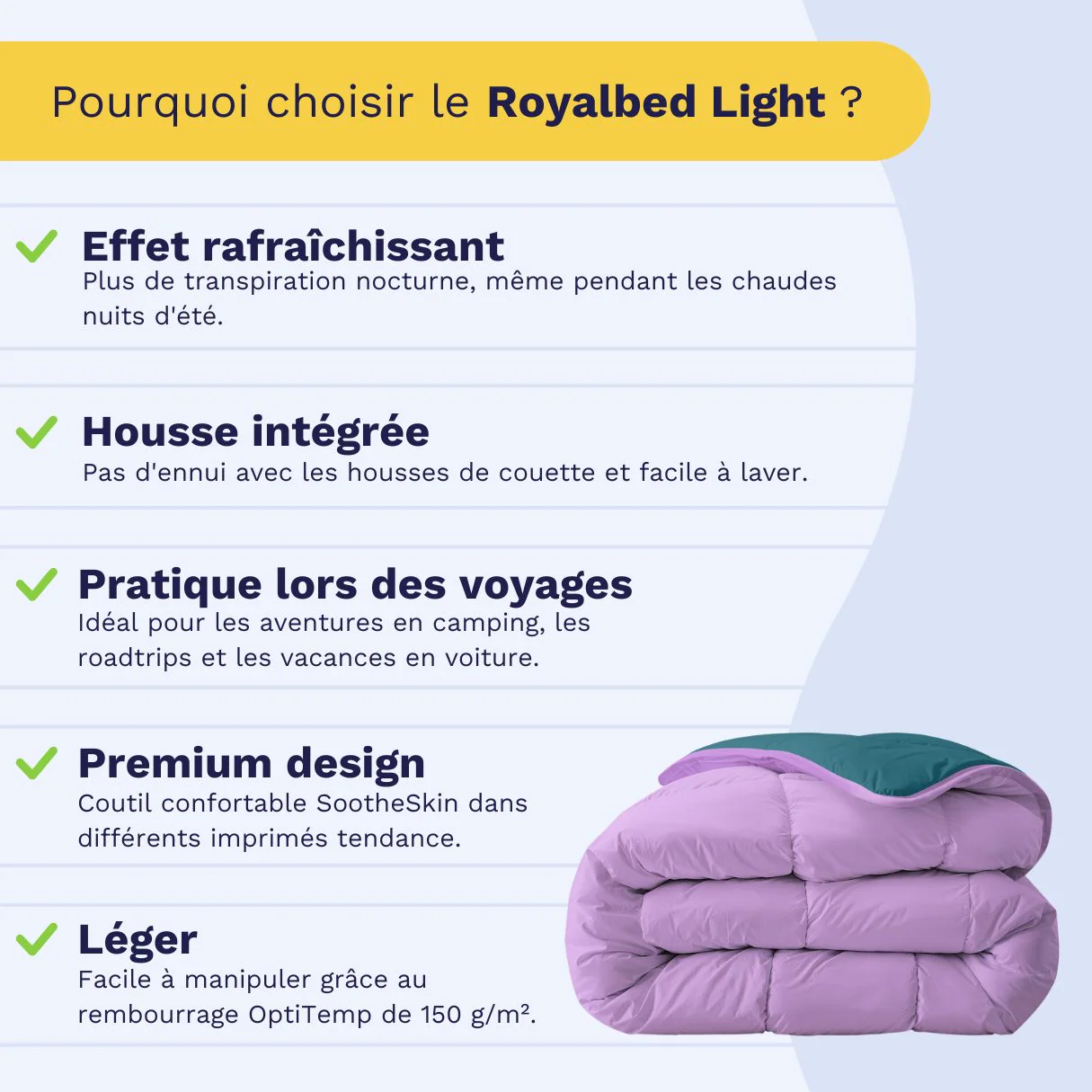 Zelesta Royalbed Light - Pétrole & Lilas - Image 4