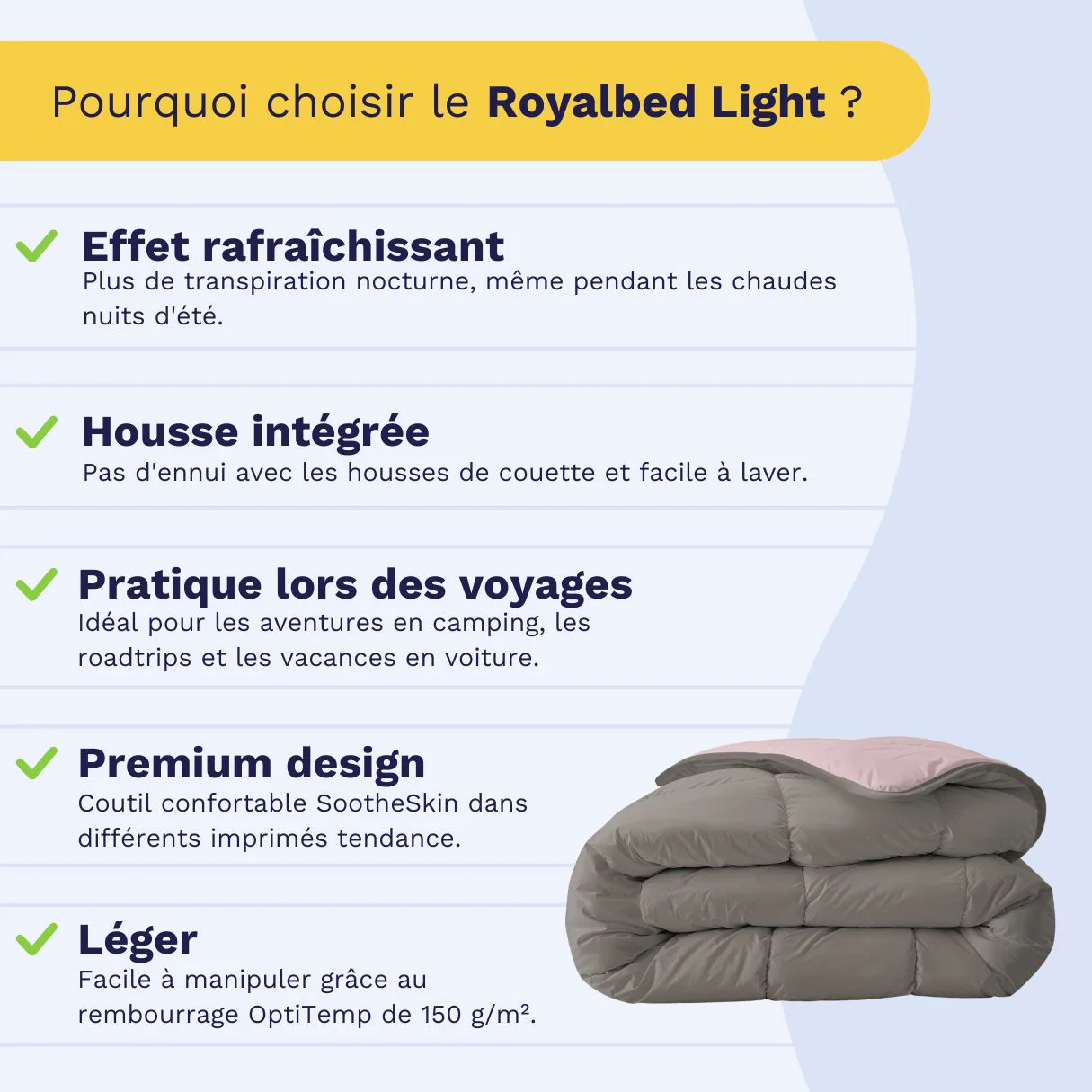 Zelesta Royalbed Light - Rose Pastel & Gris Tendre - Image 4