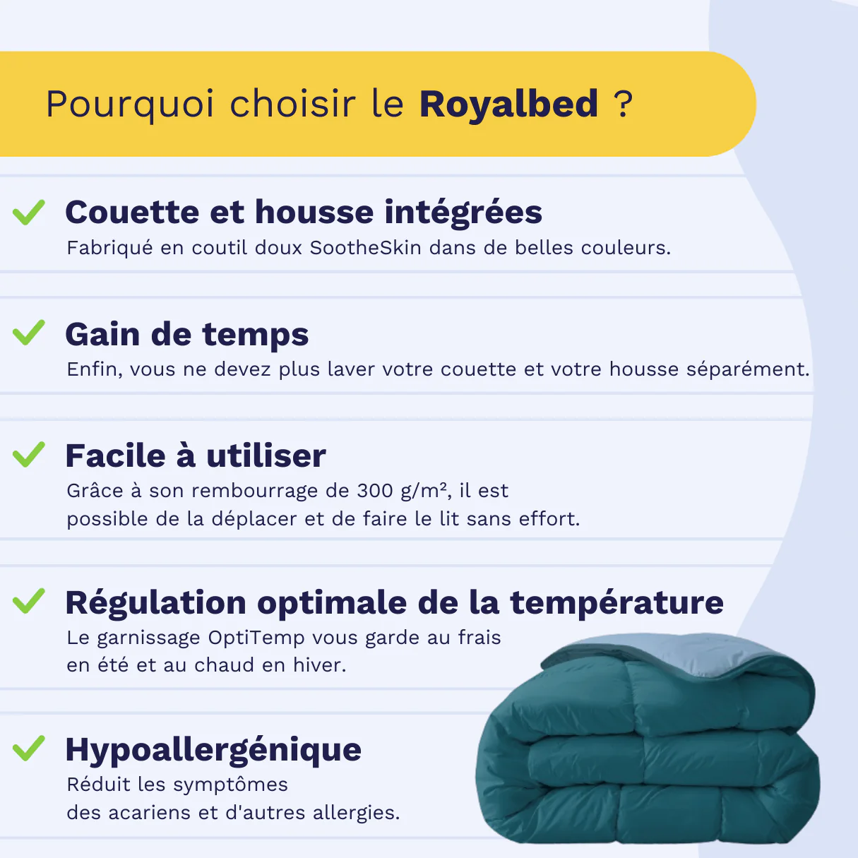 Zelesta Royalbed - Pétrole & Brume Bleue - Image 4