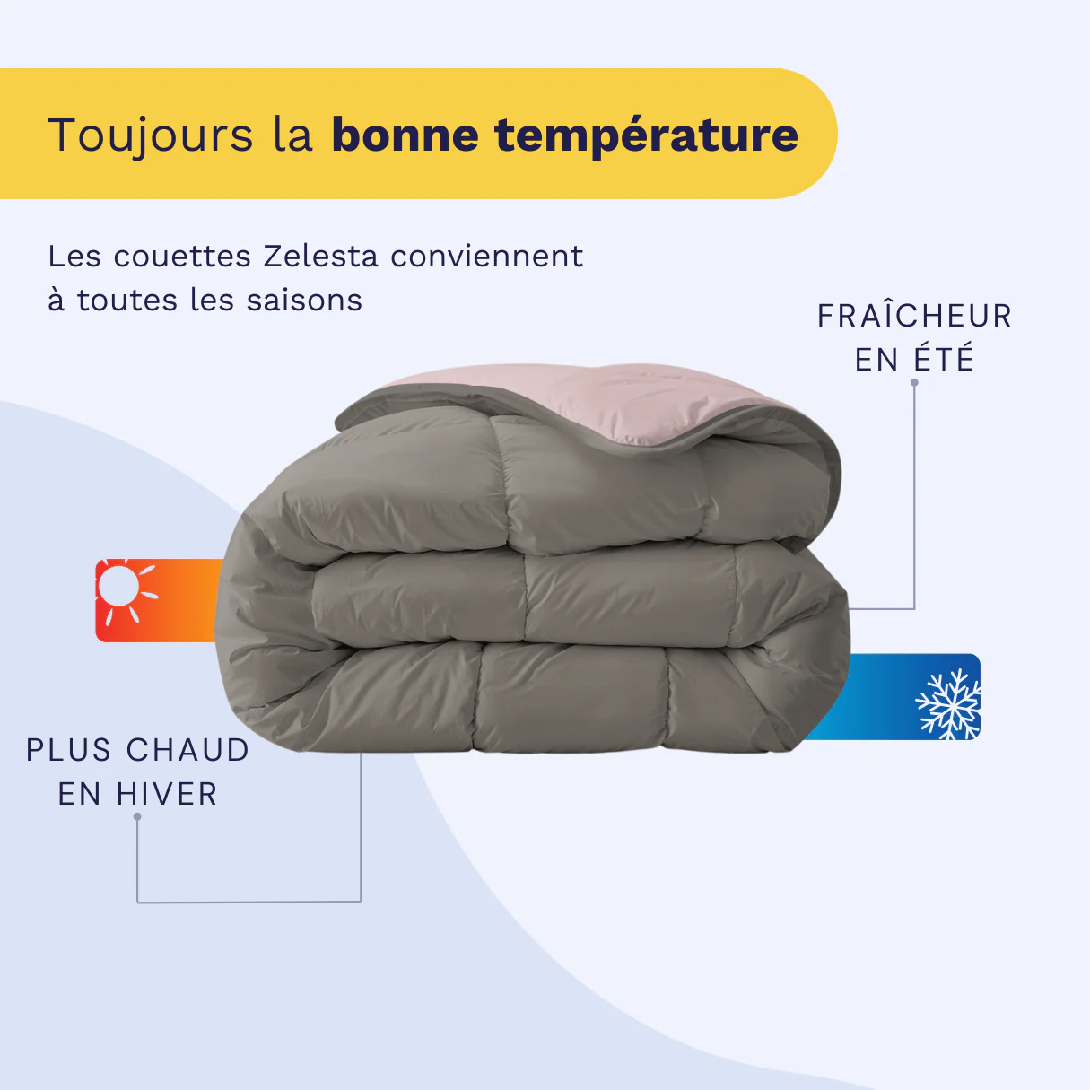 Zelesta Royalbed - Rose Pastel & Gris Tendre - Image 5