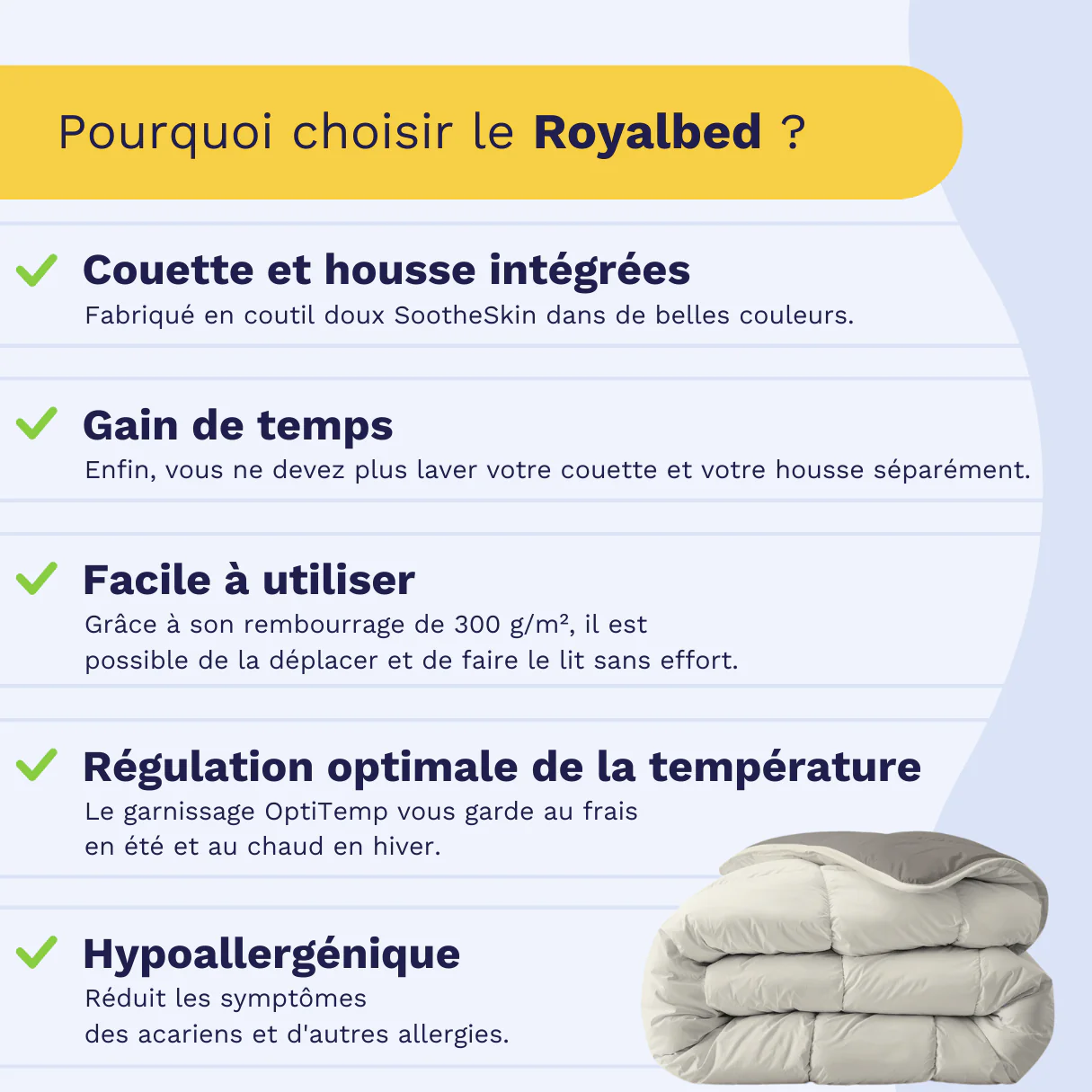 Zelesta Royalbed - Gris Tendre & Crème - Image 4