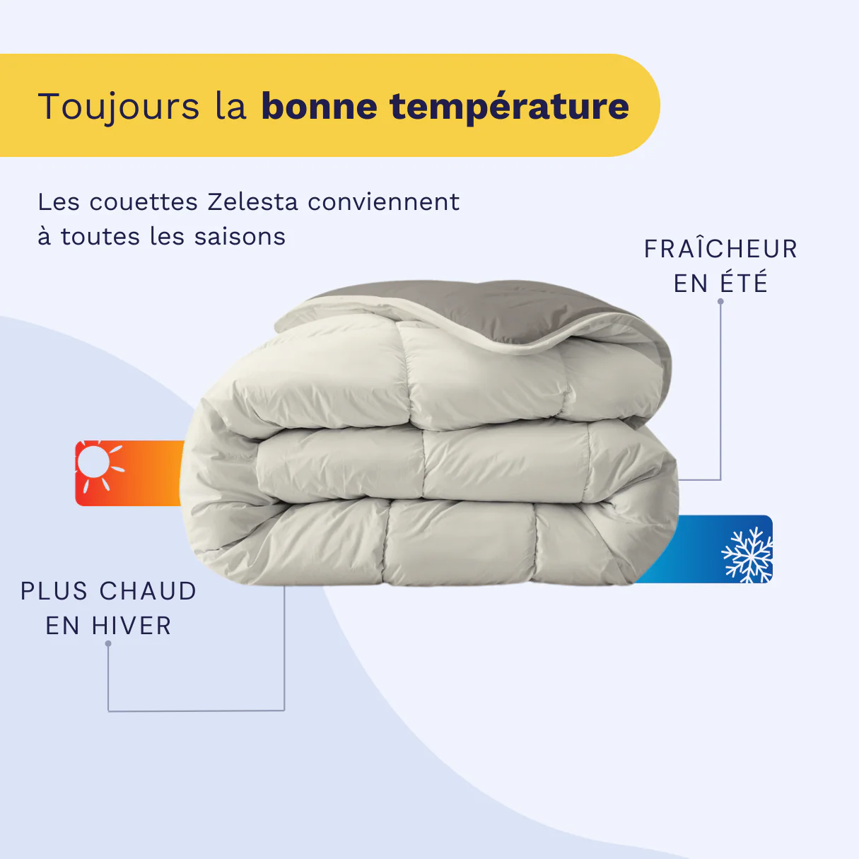 Zelesta Royalbed - Gris Tendre & Crème - Image 5