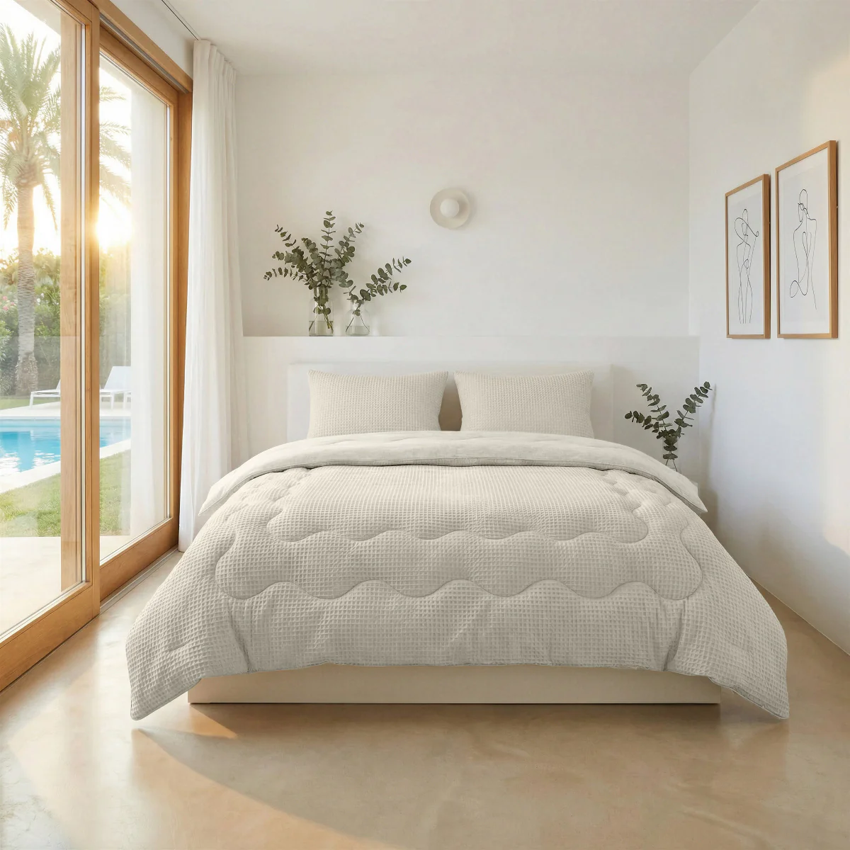 Zelesta Spécial Fraîcheur Sereine Couette Été - Blanc Crème - Image 2