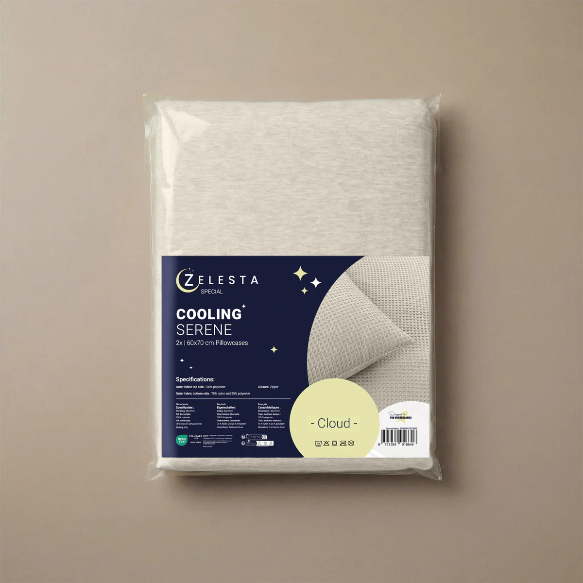 Zelesta Spécial Fraîcheur Sereine Taies d'Oreiller - Set de 2 - Blanc Crème - Image 3