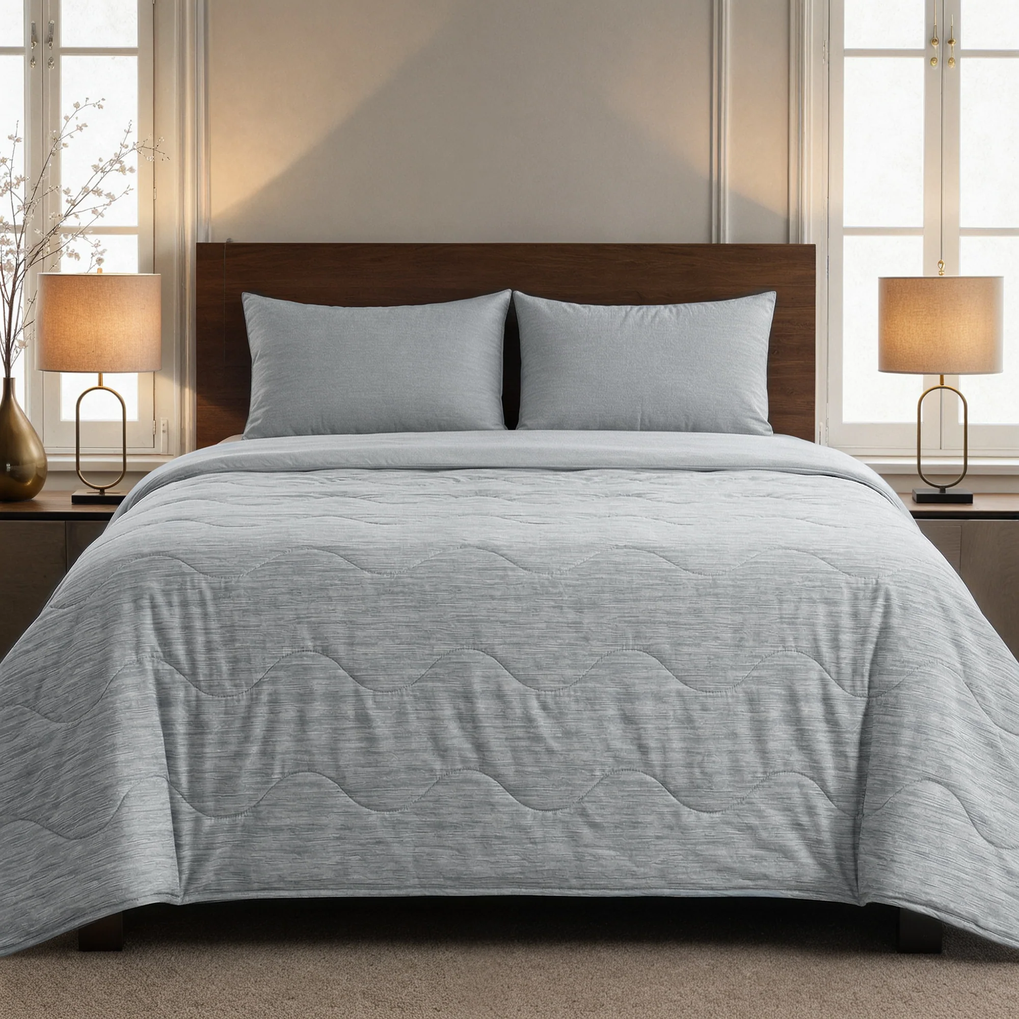 Zelesta Spécial Mix Fraîcheur Couette Été - Lin Gris Chaud - Image 3