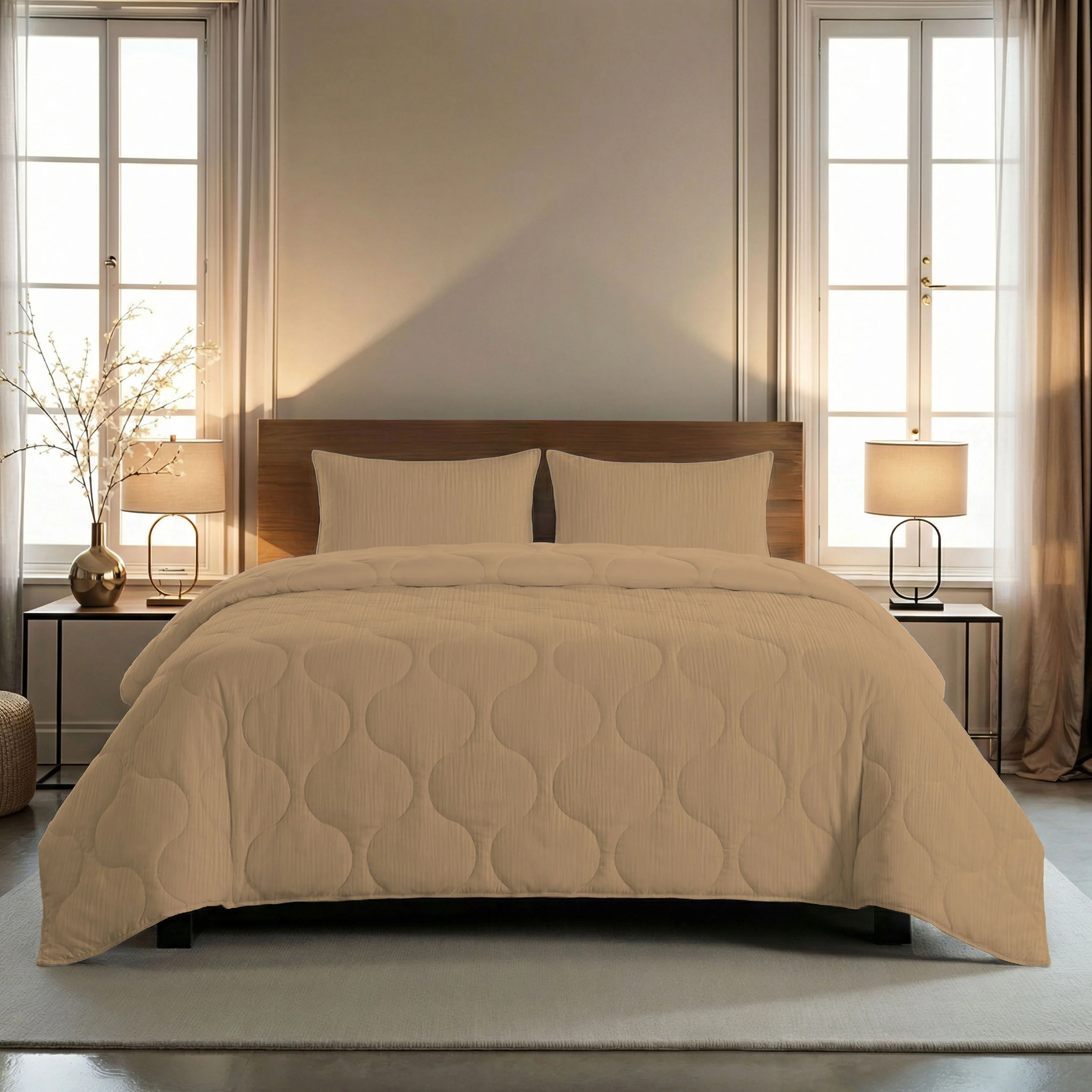 Zelesta Spécial Mousseline Couette Été - Beige Doux - Image 3