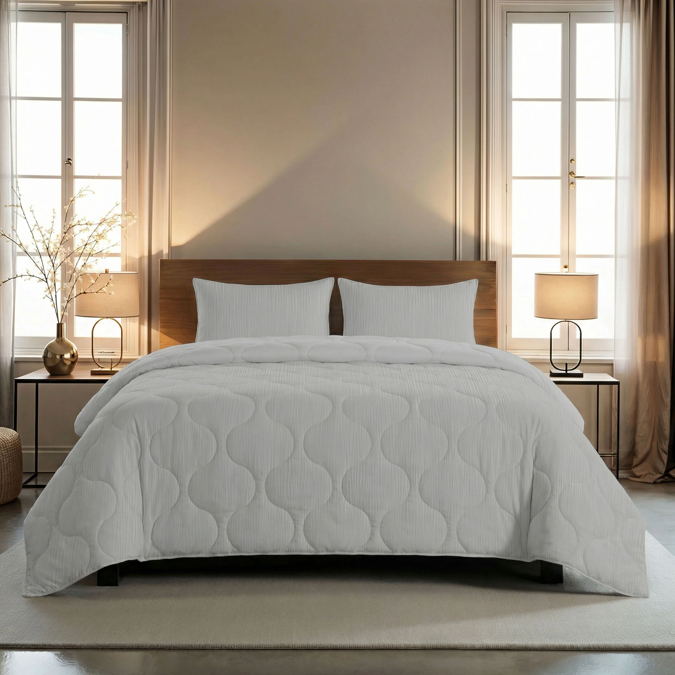 Zelesta Spécial Mousseline Couette Été - Gris Clair - Image 3
