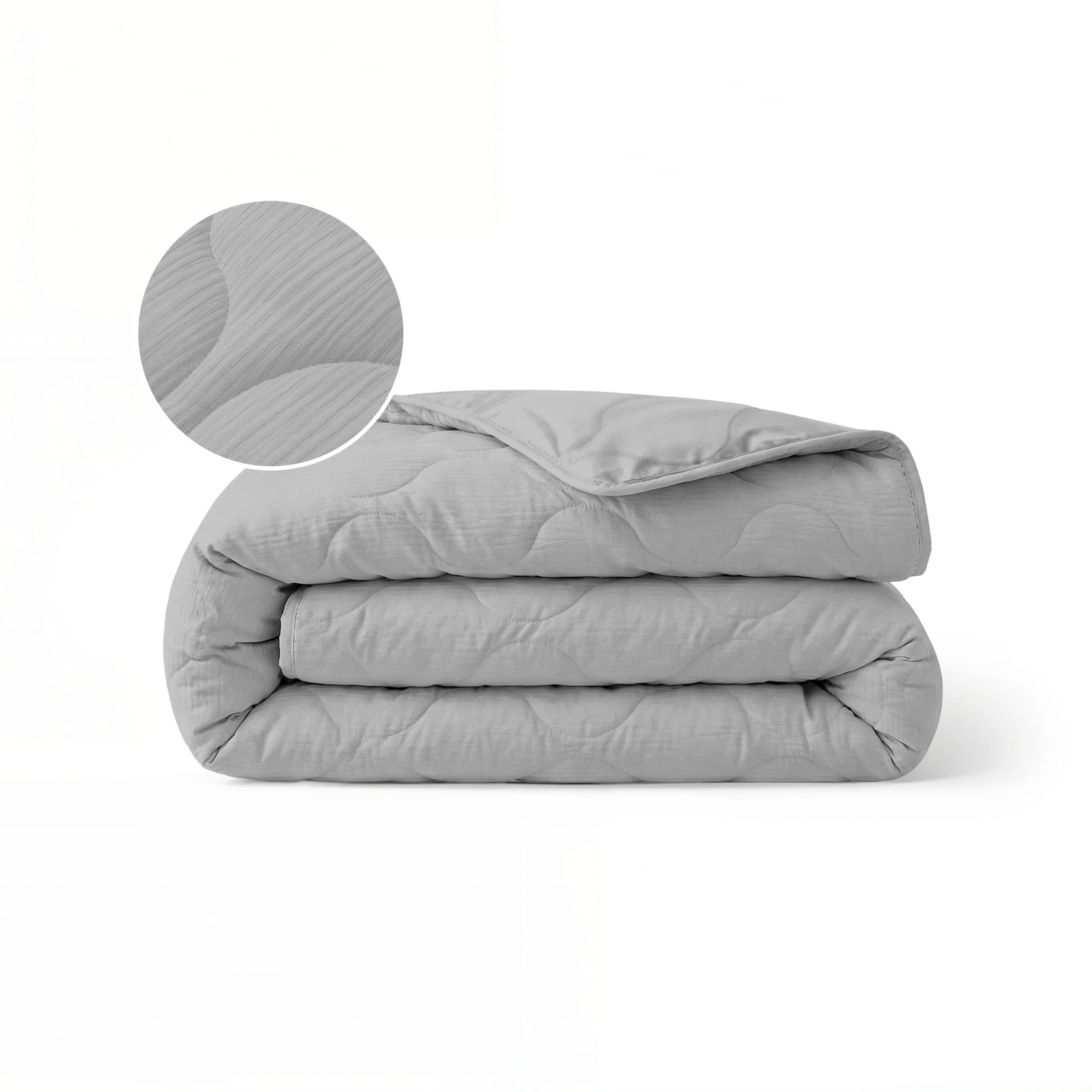Zelesta Spécial Mousseline Couette Été - Gris Clair - Image 8