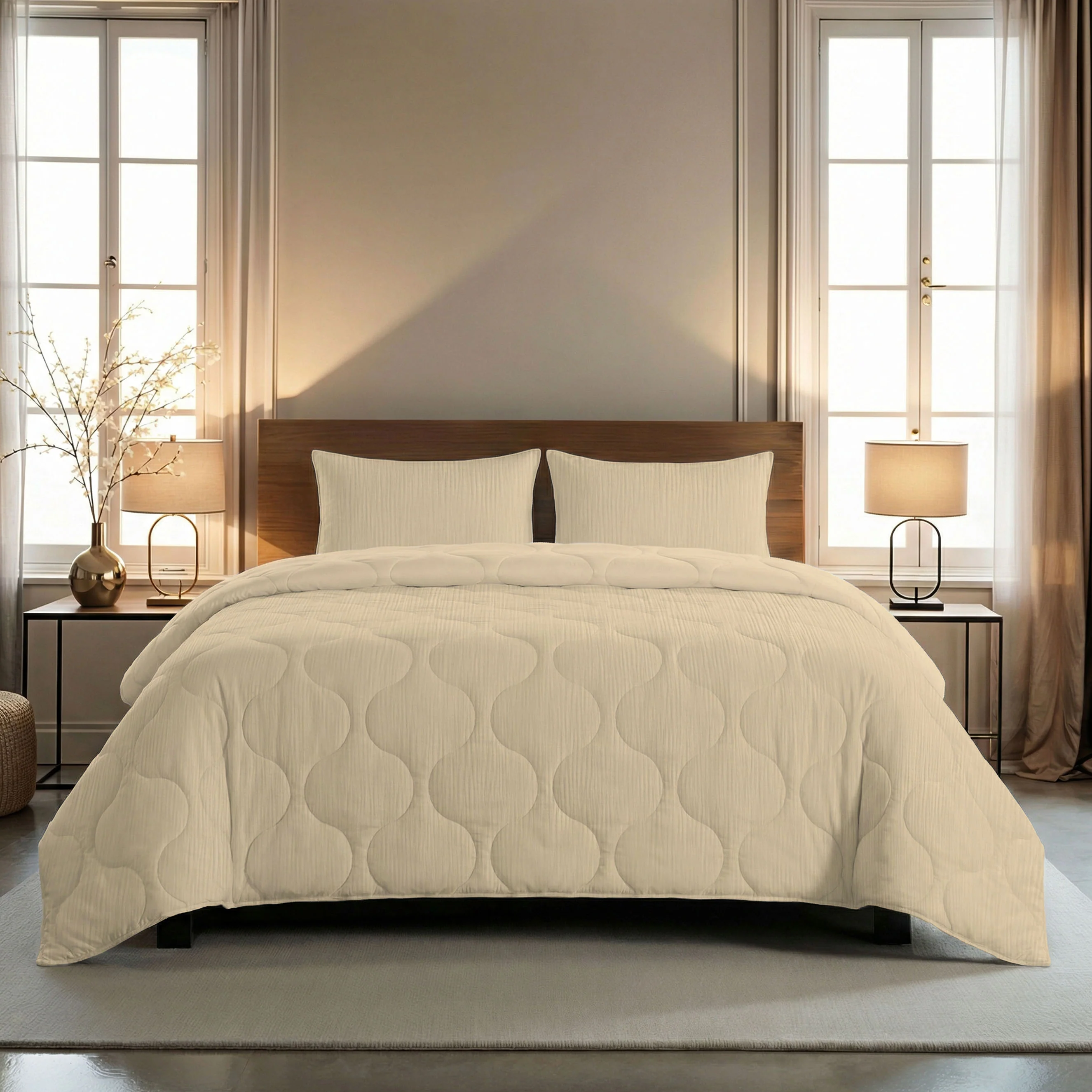 Zelesta Spécial Mousseline Couette Été - Jaune Vanille - Image 3