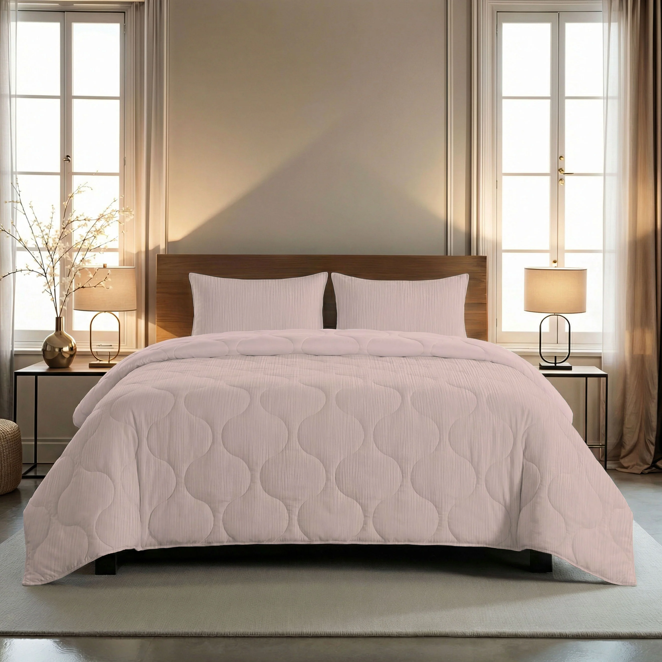 Zelesta Spécial Mousseline Couette Été - Rose Doux - Image 3