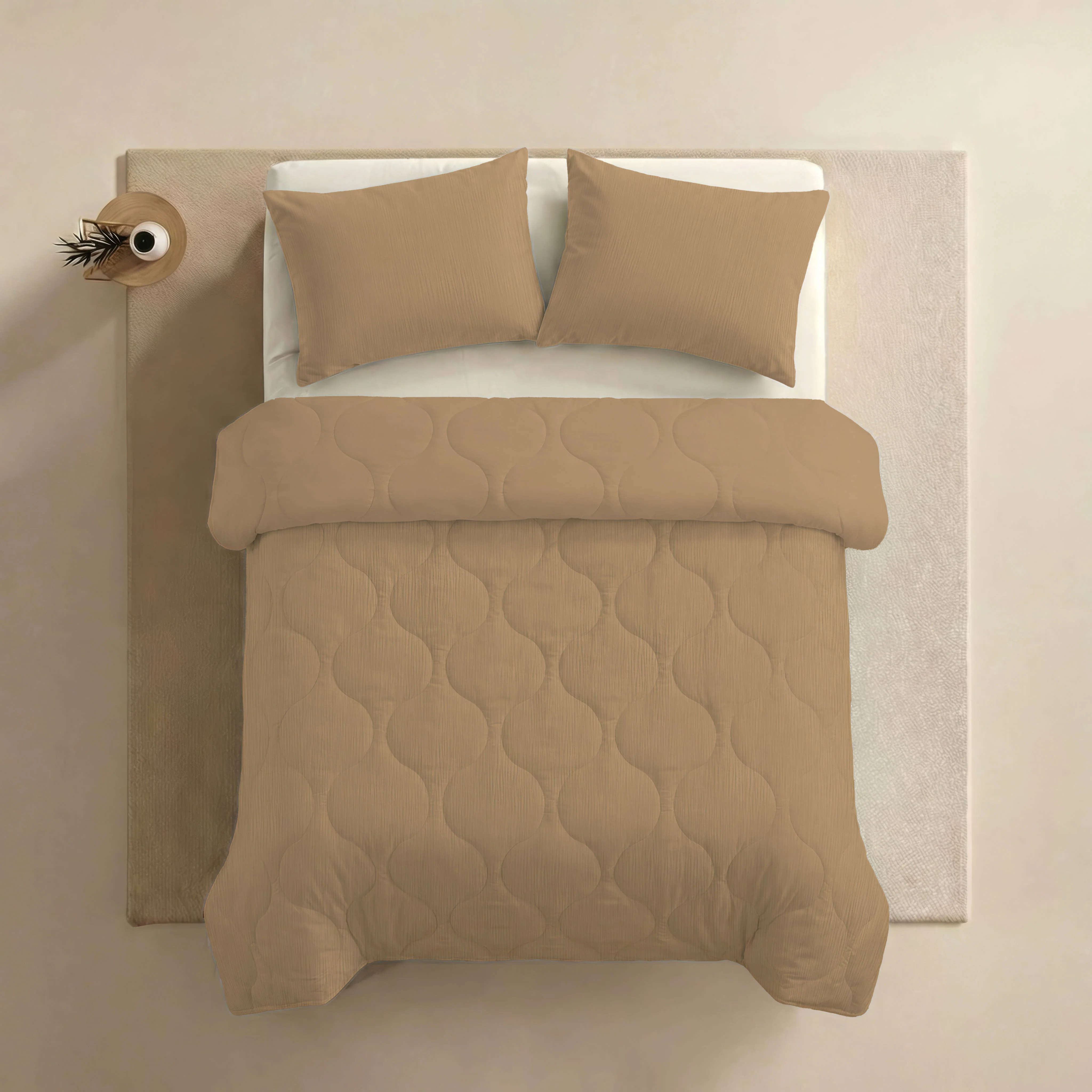 Zelesta Spécial Mousseline Couette Été - Beige Doux - Image 4