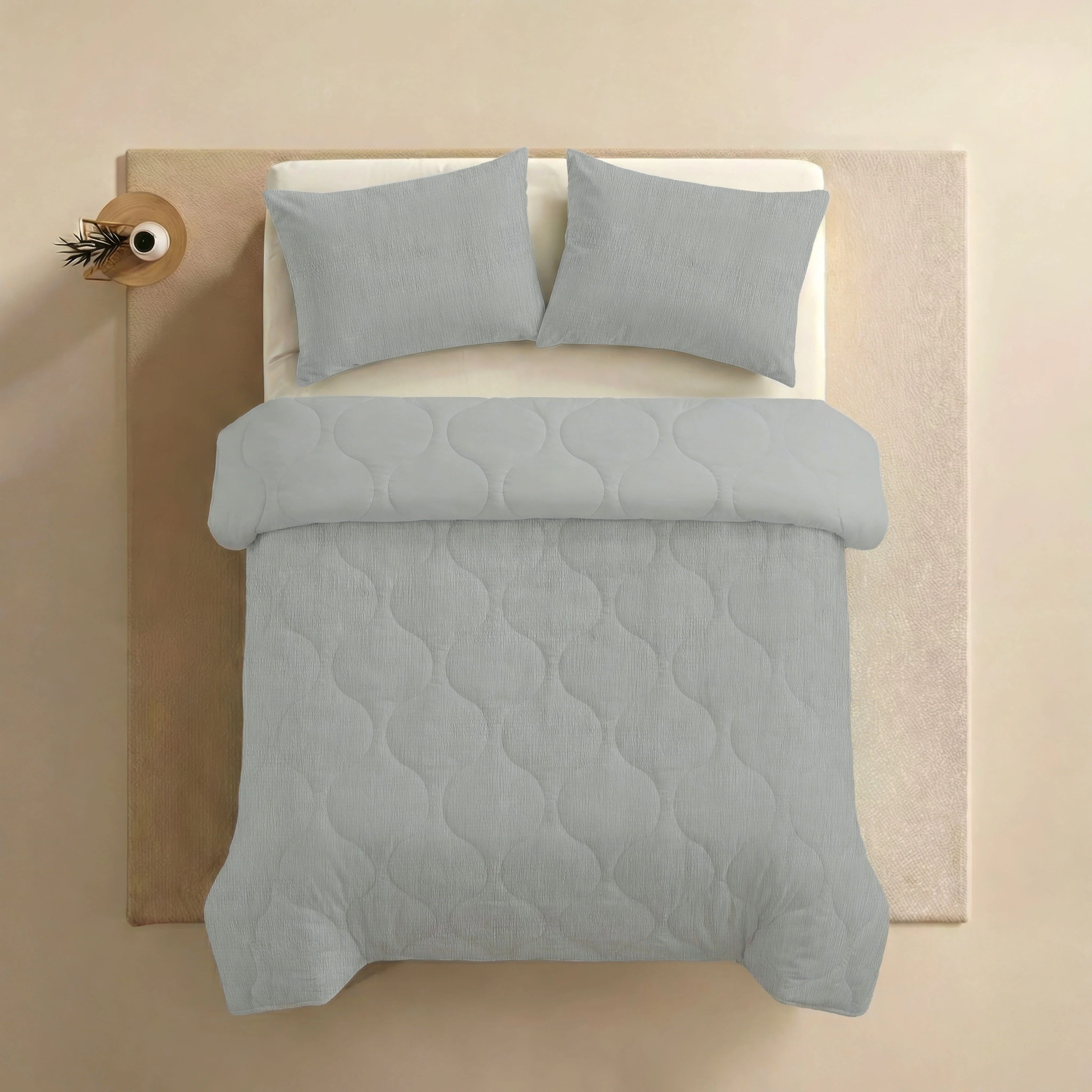 Zelesta Spécial Seersucker Couette Été - Bleu Givré - Image 4