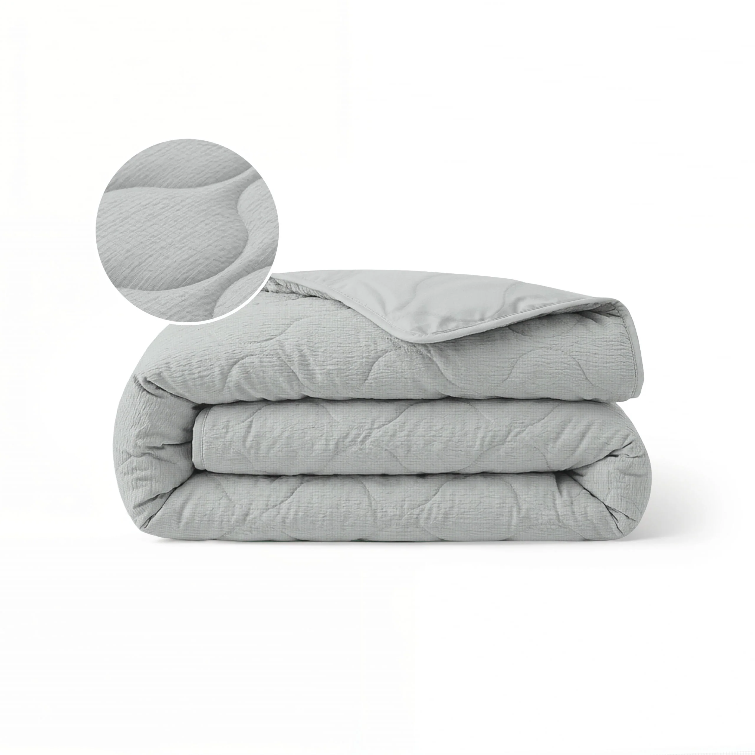Zelesta Spécial Seersucker Couette Été - Bleu Givré - Image 8