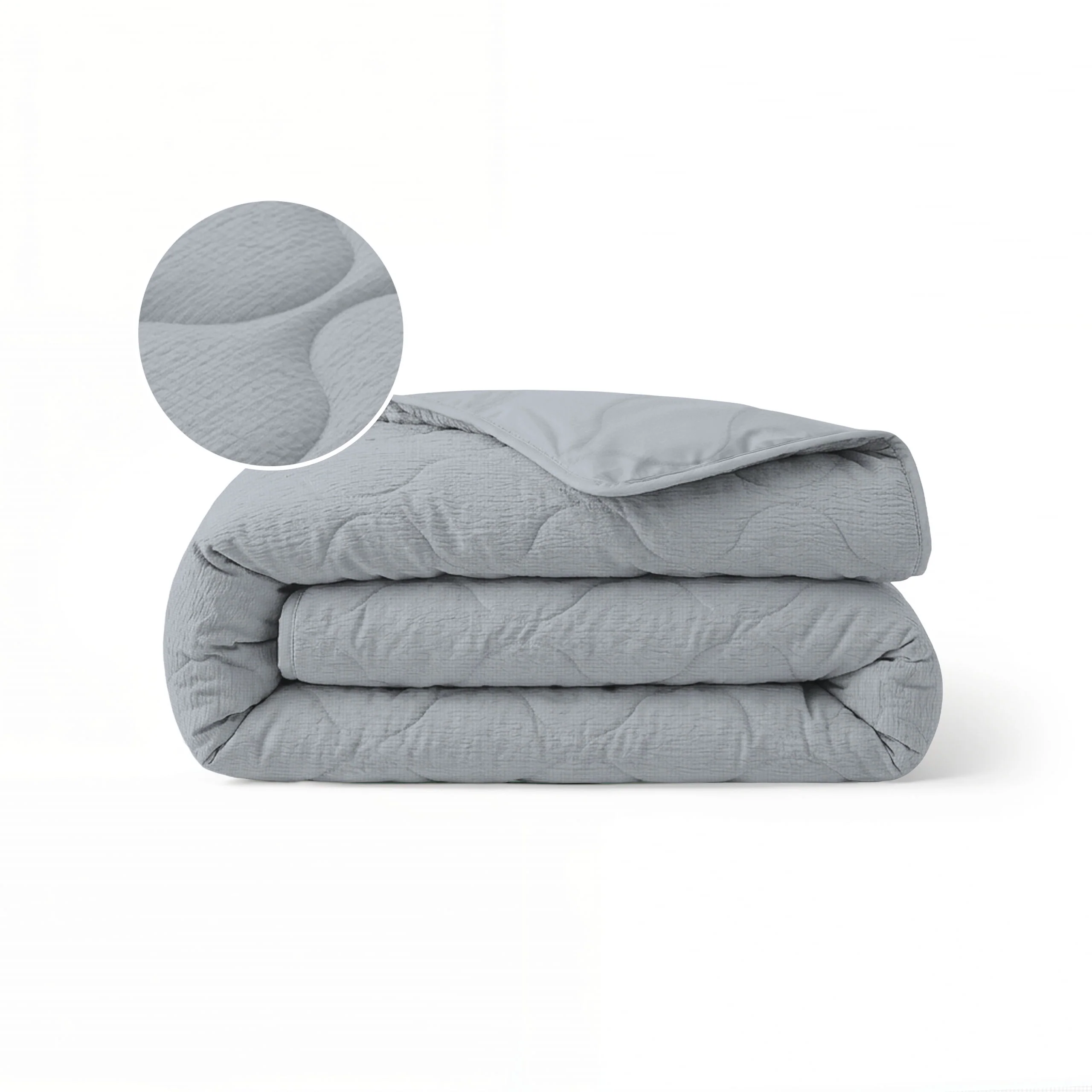 Zelesta Spécial Seersucker Couette Été - Bleu Nacré - Image 8