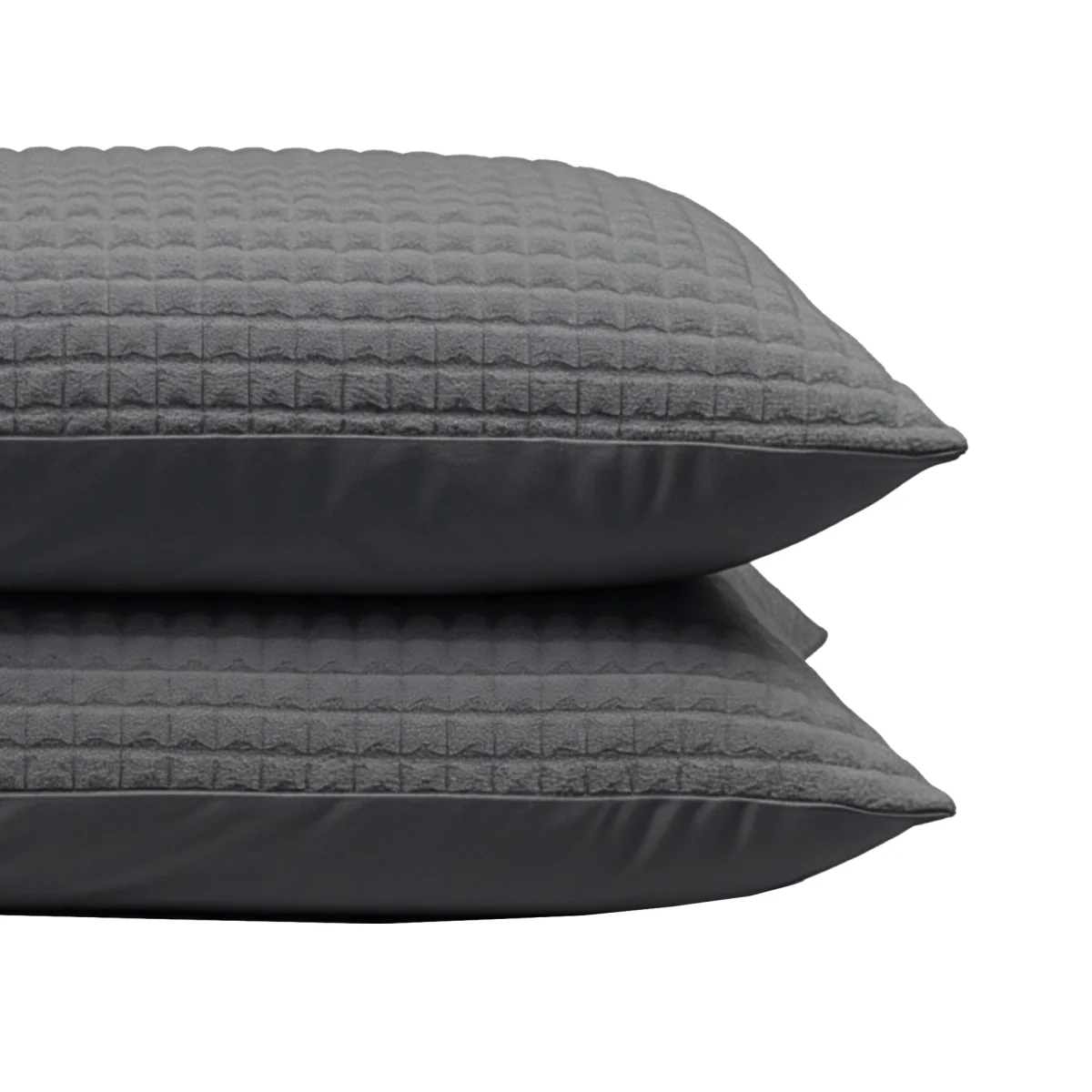 Zelesta Teddy Check Taies d'Oreiller - Anthracite