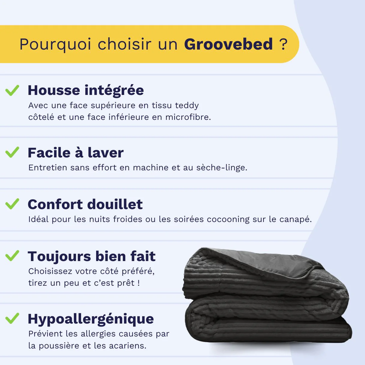 Zelesta Teddy Groovebed - Anthracite - Image 4