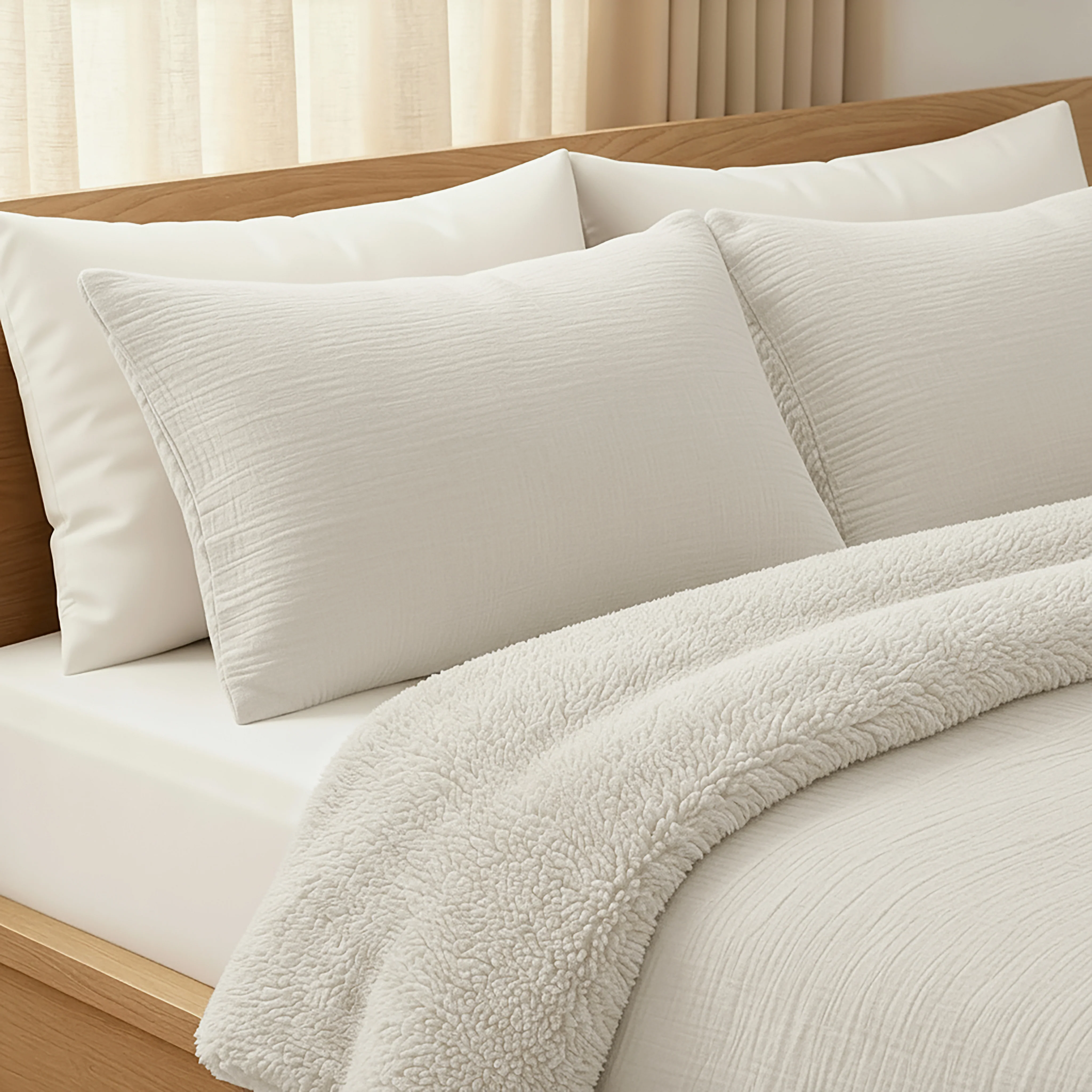 Zelesta Teddy Mousseline de Coton - Beige - Image 4