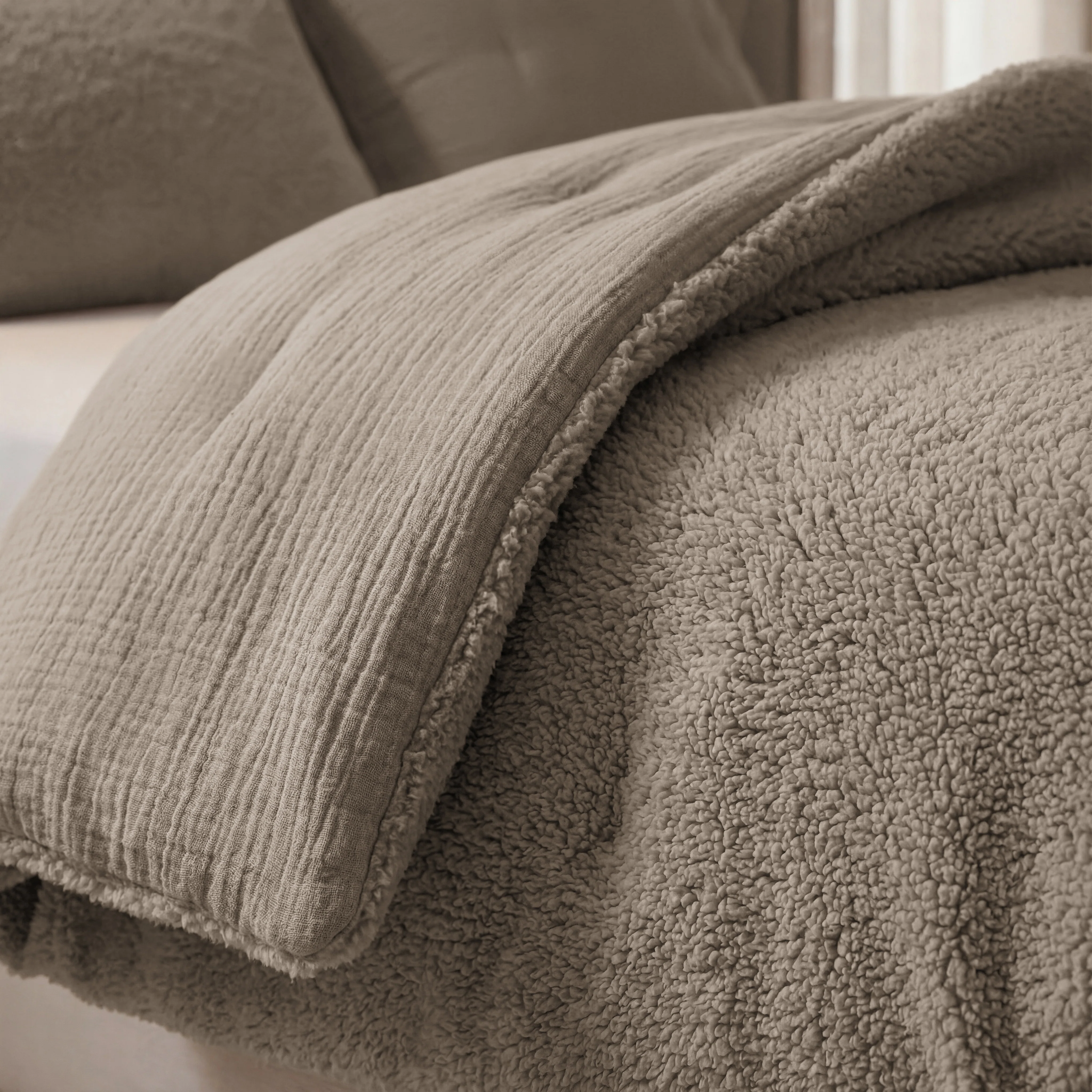 Zelesta Teddy Mousseline de Coton - Taupe - Image 5