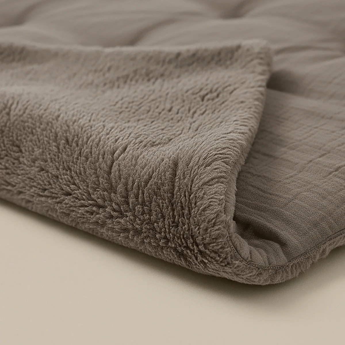 Zelesta Teddy Mousseline de Coton - Taupe - Image 7