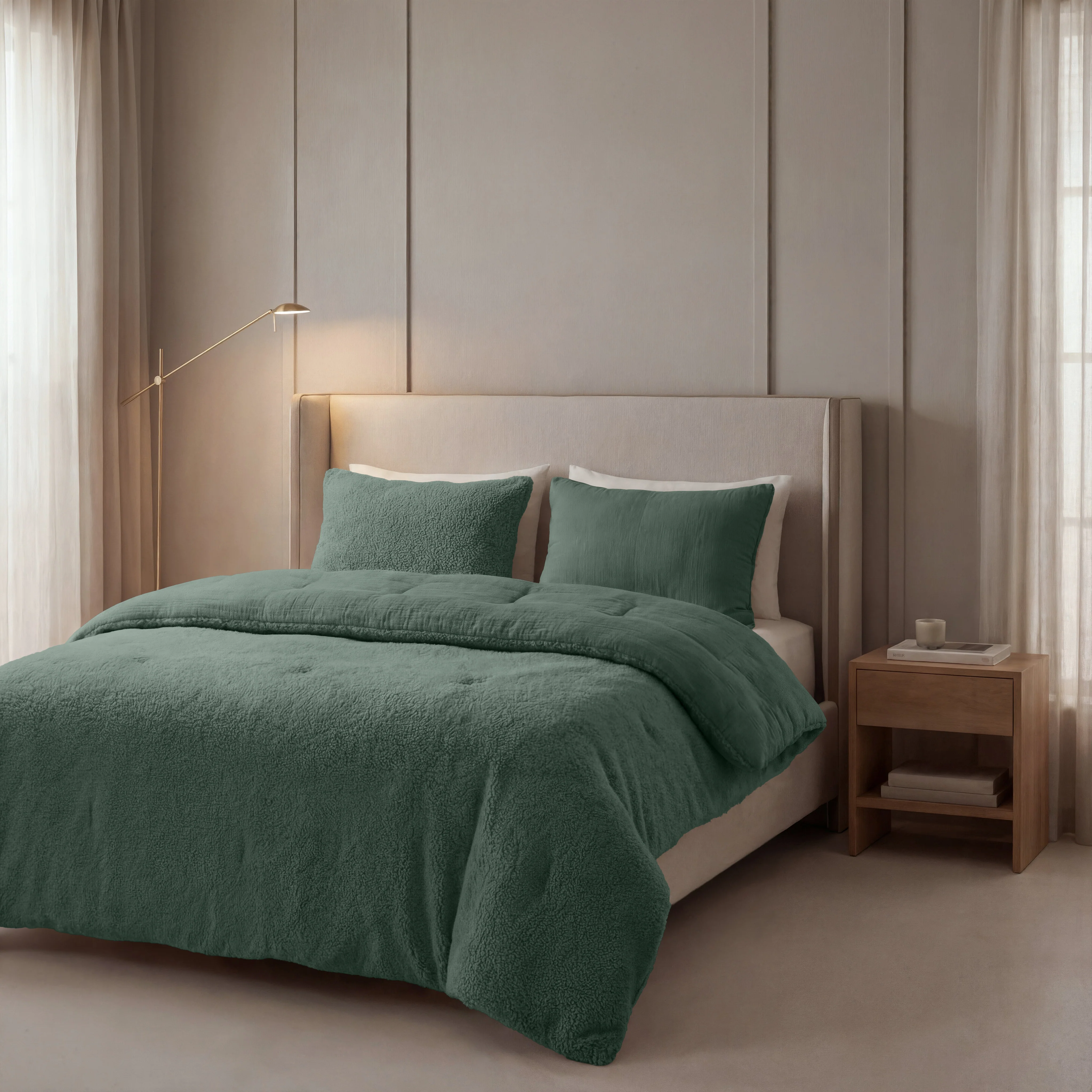 Zelesta Teddy Mousseline de Coton - Vert - Image 3