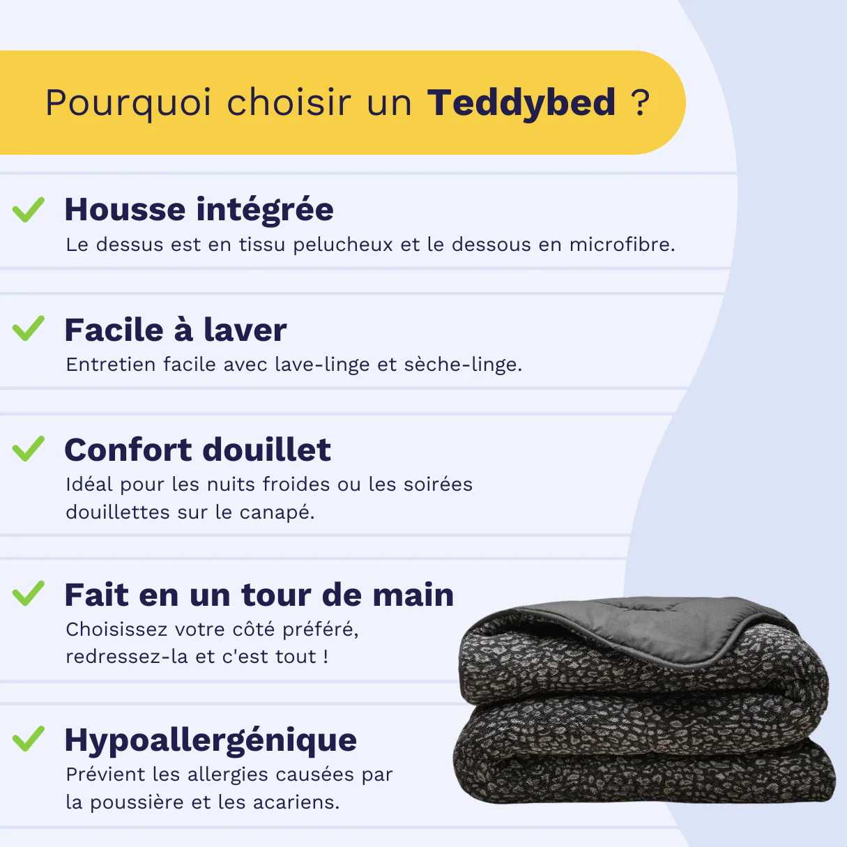 Zelesta Teddybed - Panthère Anthracite - Image 4