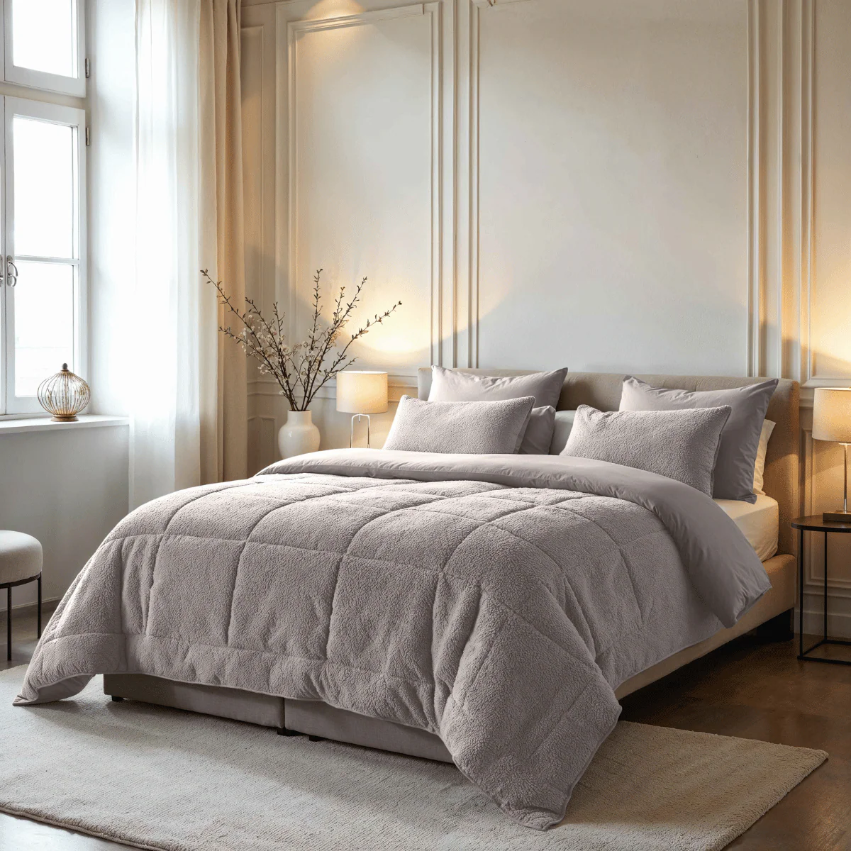 Zelesta Teddybed - Taupe - Image 3