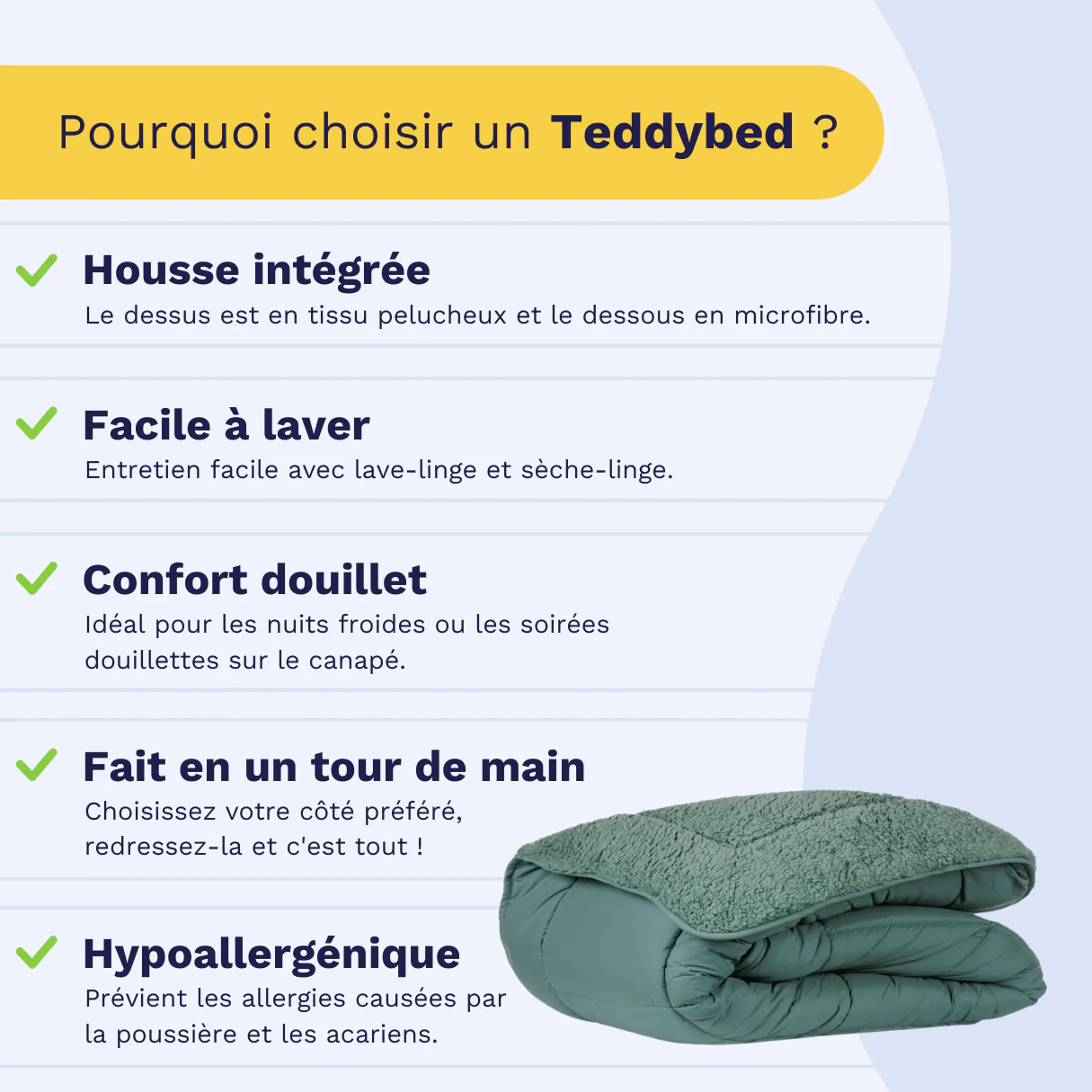Zelesta Teddybed - Vert - Image 4