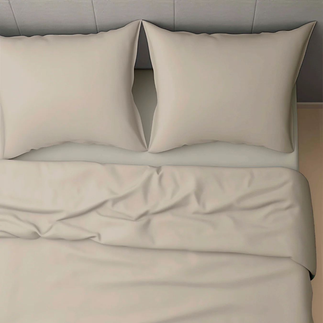 Zelesta Wonderbed 4 Saisons Double Coton - Taupe Poudré - Image 7
