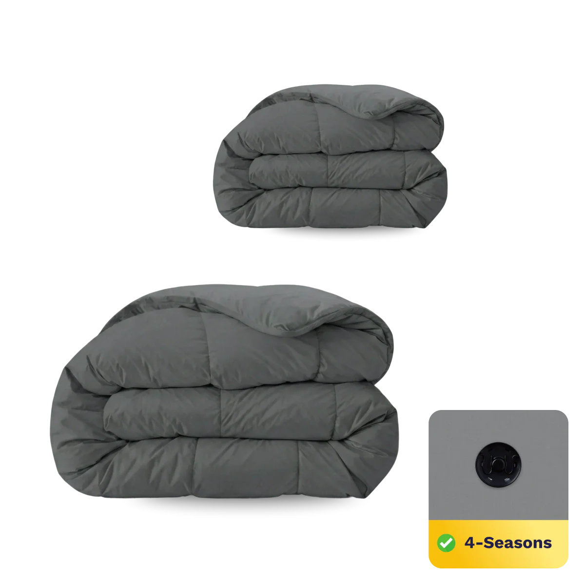 Zelesta Wonderbed 4 Saisons Double - Gris Ardoise