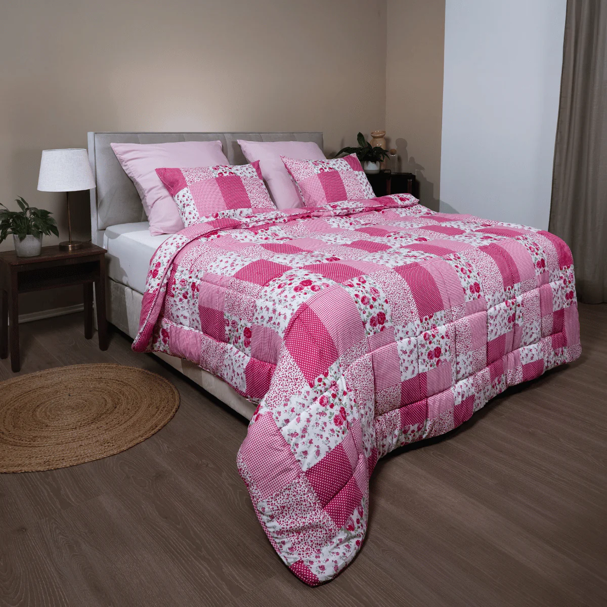 Zelesta Wonderbed 4 Saisons Double - Patchwork Rose - Image 3