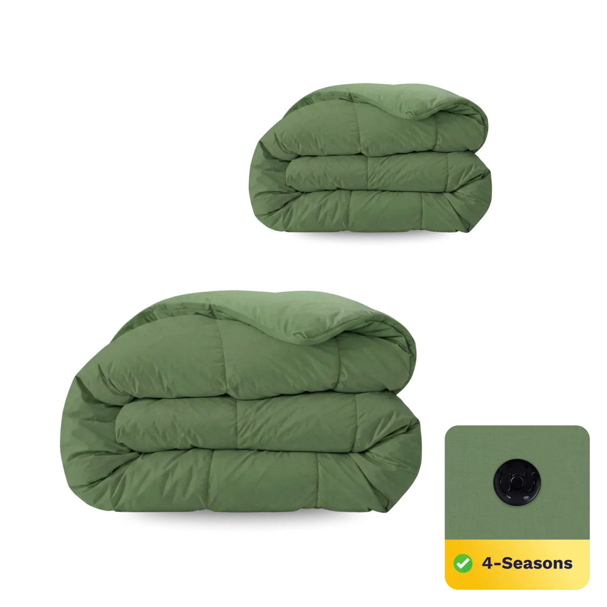 Zelesta Wonderbed 4 Saisons Double - Vert Éternel